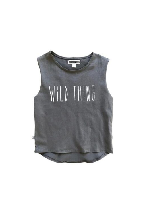 Wild Thing Muscle Tee - Faded Black