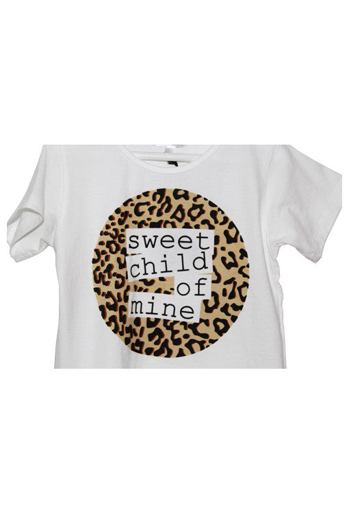 Sweet Child of Mine Logo Tee - Leopard Print