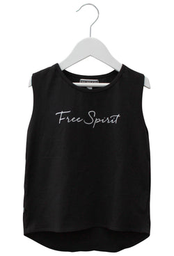 Free Spirit Muscle Tee - Black