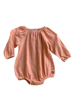 Scout Romper Long Sleeve - Textured Rosé