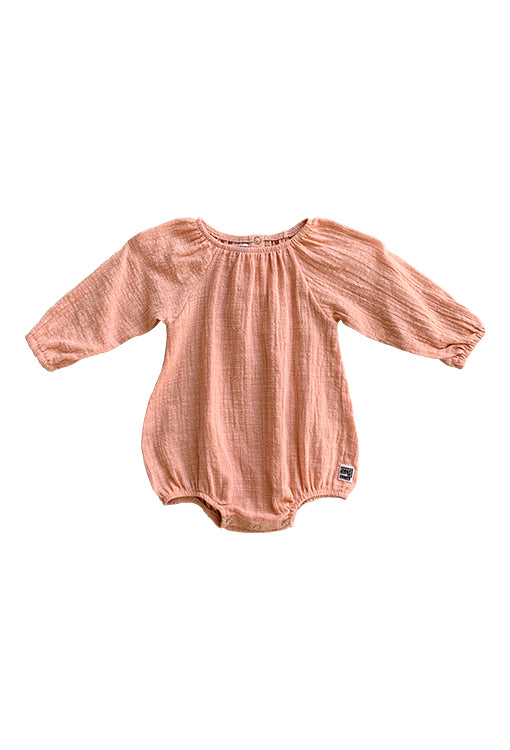 Scout Romper Long Sleeve - Textured Rosé