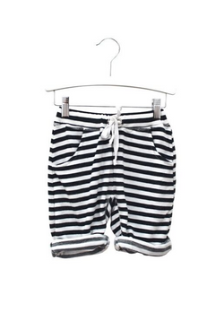 Lounge Trackie Shorts - Navy White Stripe